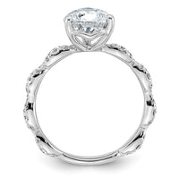 14kw 3ct Certified Pear Center Lab Grown Diamond VS+ F+ Comp Ring