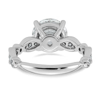 14kw 3 1/3ct Cert Round Center Lab Grown Diamond VS+ F+ Comp Ring