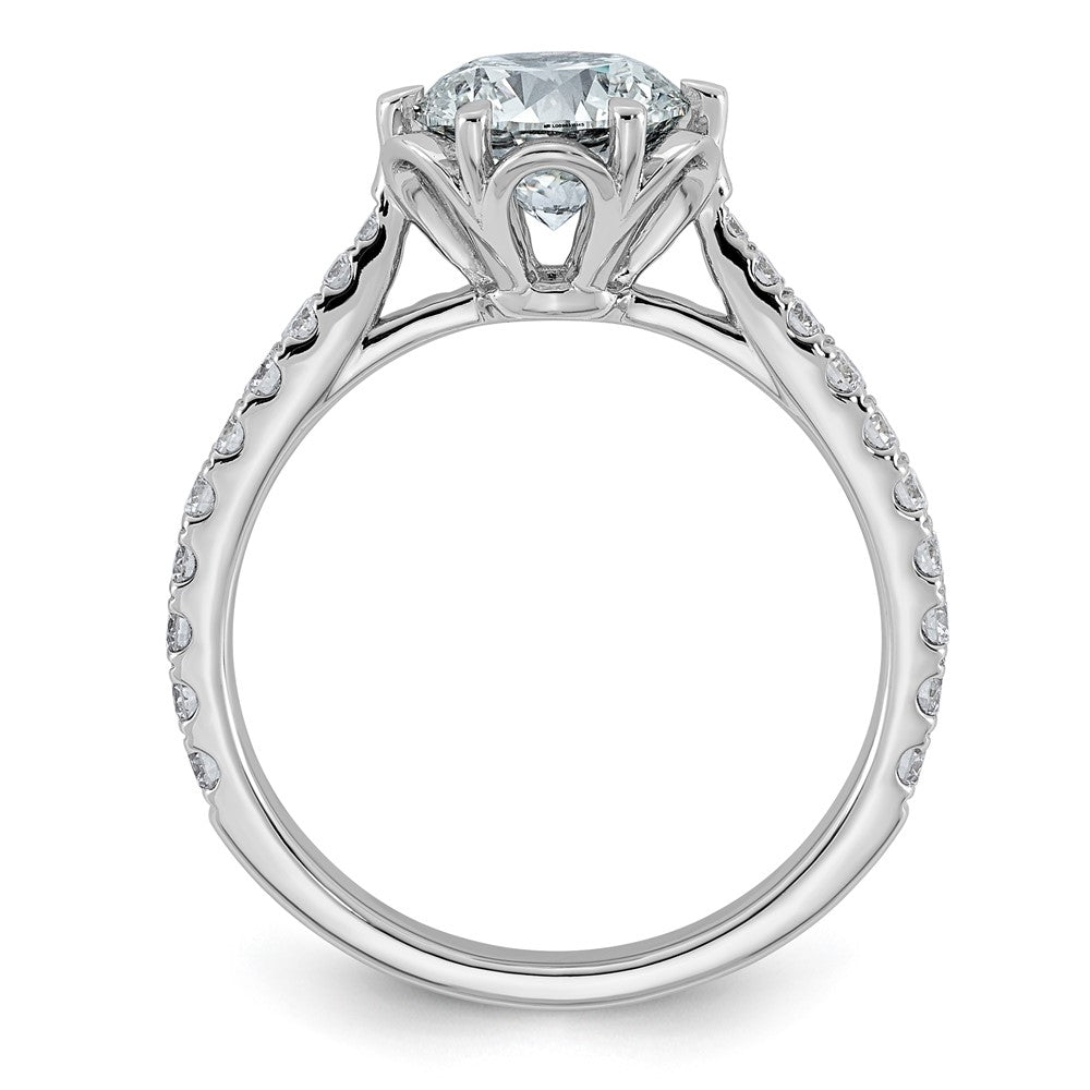 14kw 1 7/8ct Cert Round Center Lab Grown Dia VS+ F+ 6-Prong Comp Ring
