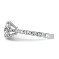 14kw 1 7/8ct Cert Round Center Lab Grown Dia VS+ F+ 6-Prong Comp Ring