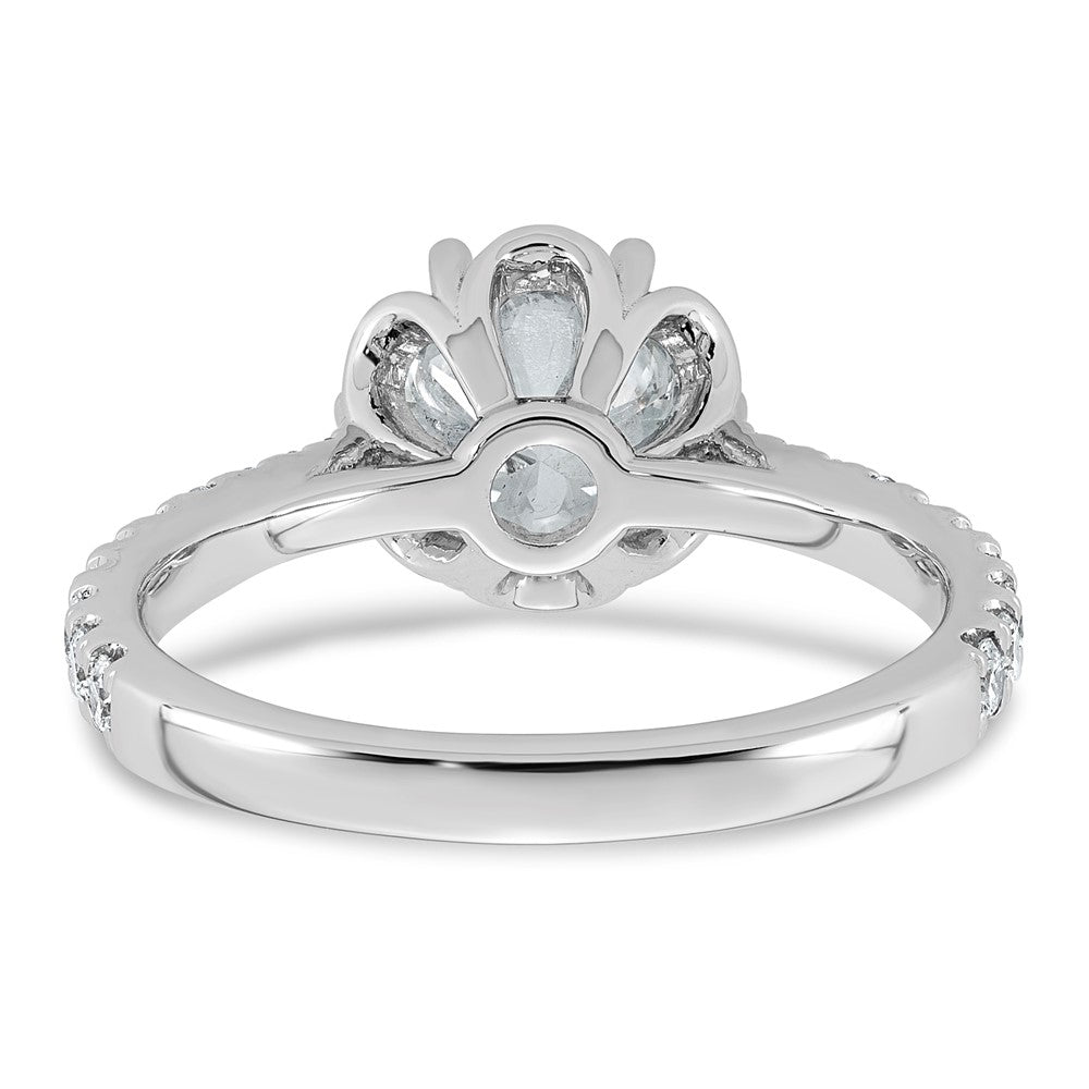 14kw 1 7/8ct Cert Round Center Lab Grown Dia VS+ F+ 6-Prong Comp Ring