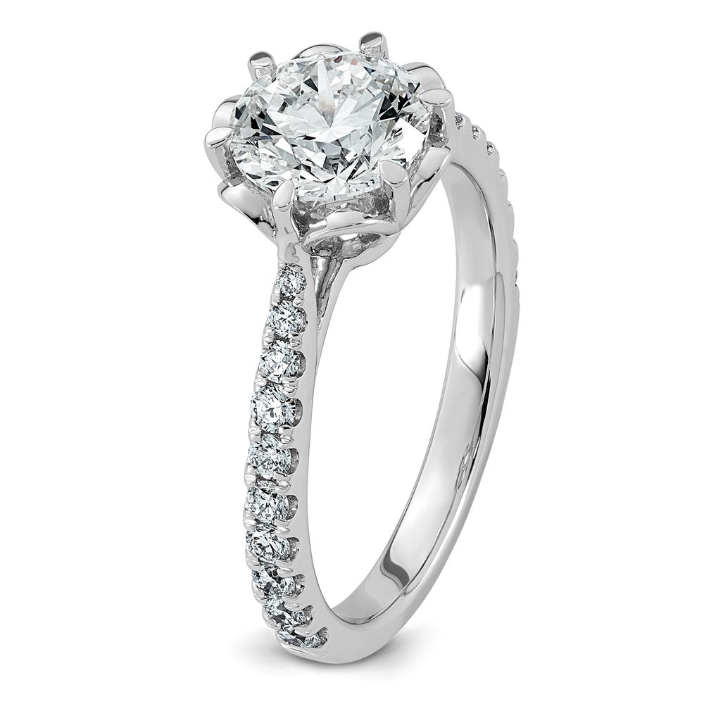 14kw 1 7/8ct Cert Round Center Lab Grown Dia VS+ F+ 6-Prong Comp Ring