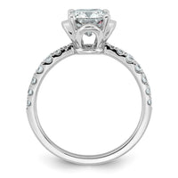 14kw 1 7/8ct Cert Cushion Center Lab Grown Dia VS+ F+ 4-Prong Comp Ring