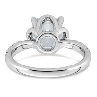 14kw 2 7/8ct Cert Cushion Center Lab Grown Dia VS+ F+ 4-Prong Comp Ring