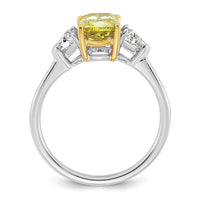 Emma Grace 14ktt 2 1/5ct Lab Grown Dia Cert Vivid Yellow & VS+ F+ Comp Ring