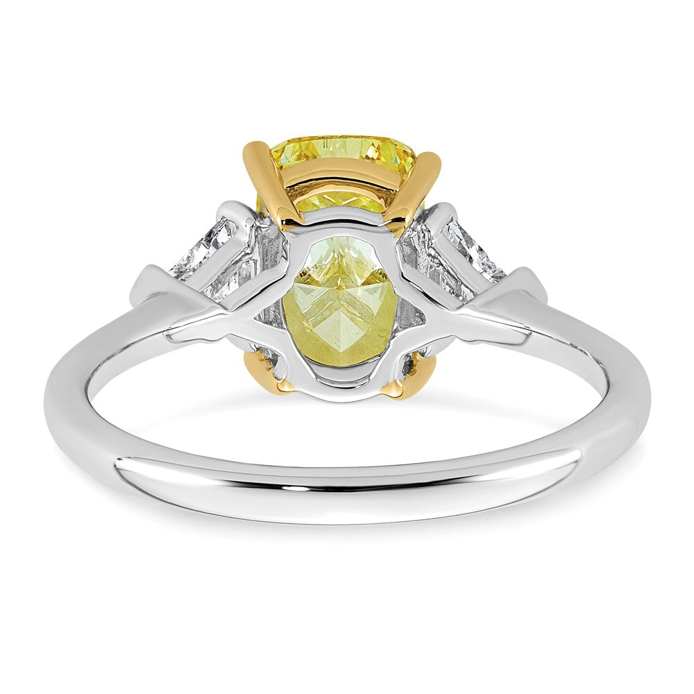 Emma Grace 14ktt 2 1/2ct Lab Grown Dia Cert Vivid Yellow & VS+ F+ Comp Ring