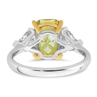 Emma Grace 14ktt 4ct Lab Grown Dia Cert Vivid Yellow & VS+ F+ Comp Ring