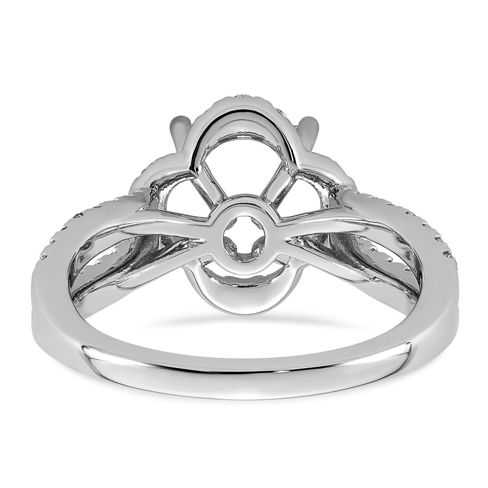 14kw 1/2ct Lab Grown Dia VS+ F+ Round Center Semi Eng Ring