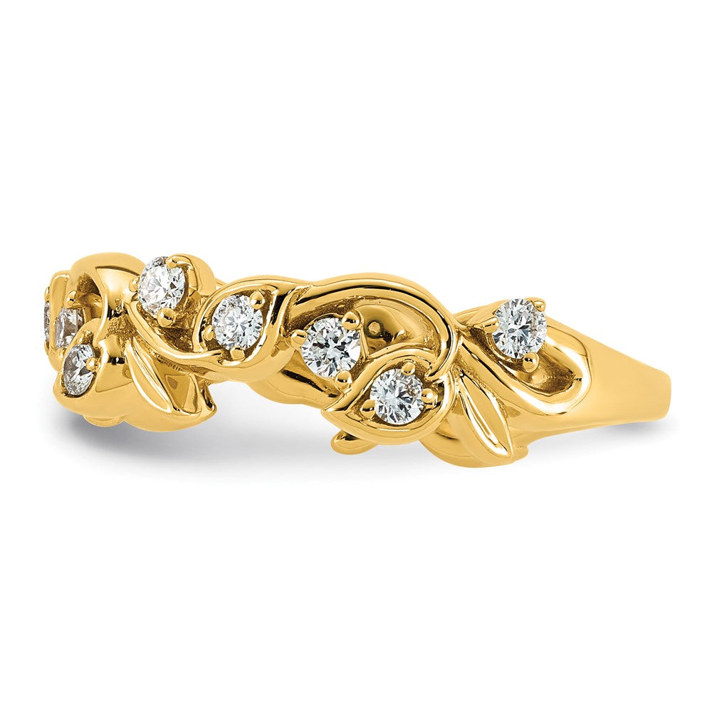 14ky 3/8ct Lab Grown Dia  VS+ F+ Fancy Complete Band