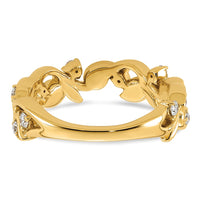 14ky 3/8ct Lab Grown Dia  VS+ F+ Fancy Complete Band