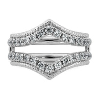 14kw 3/4ct Lab Grown Dia  VS+ F+ Complete Ring Guard