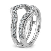 14kw 3/4ct Lab Grown Dia  VS+ F+ Complete Ring Guard