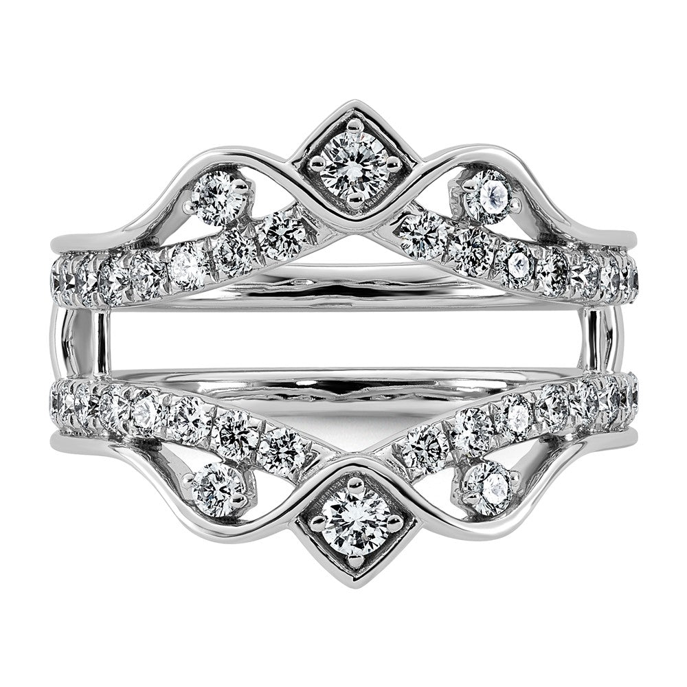 14kw 3/4ct Lab Grown Dia  VS+ F+ Complete Ring Guard
