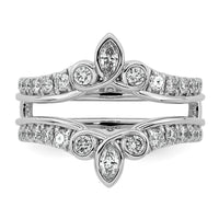 14kw 3/4ct Lab Grown Dia  VS+ F+ Complete Ring Guard