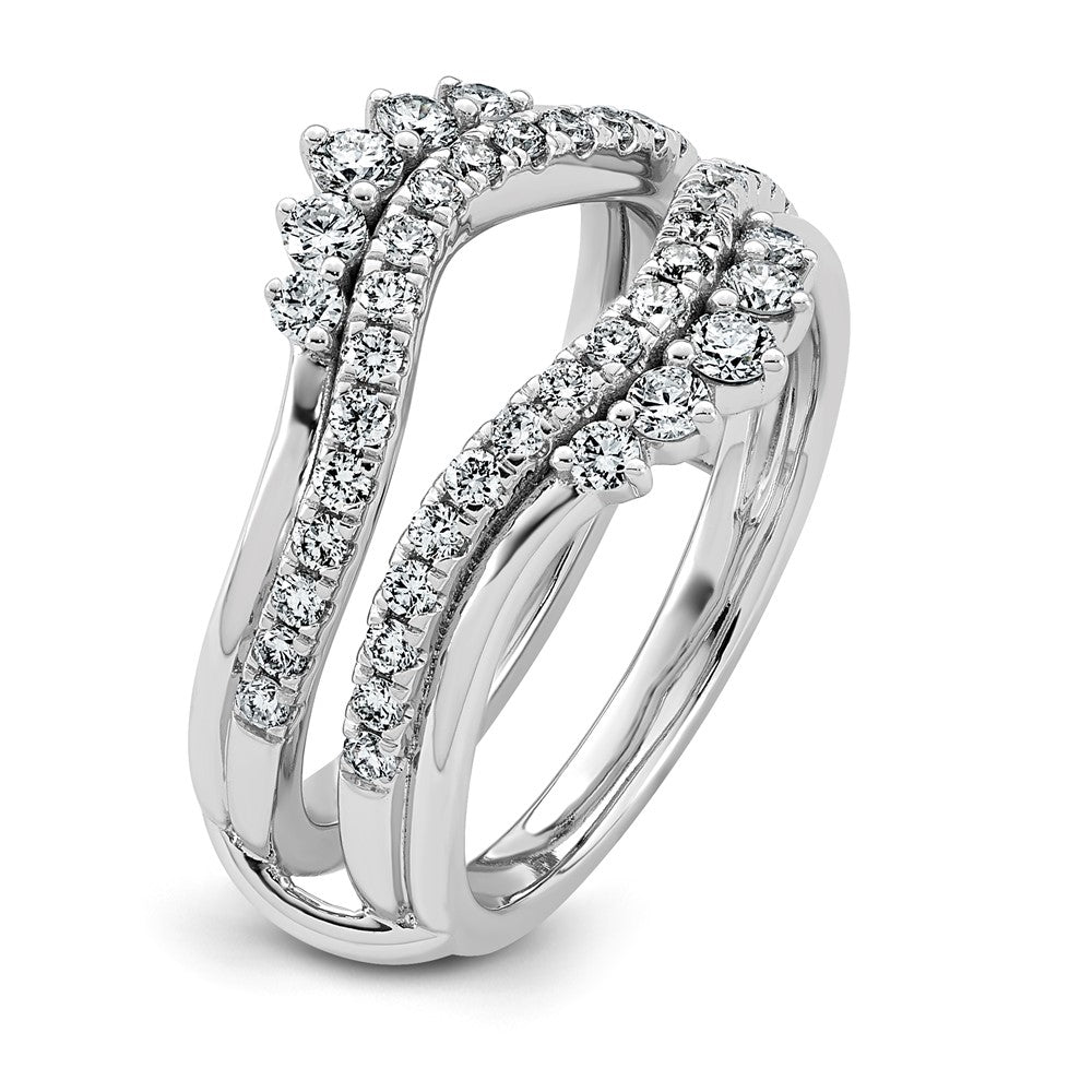 14kw 3/4ct Lab Grown Dia  VS+ F+ Complete Ring Guard
