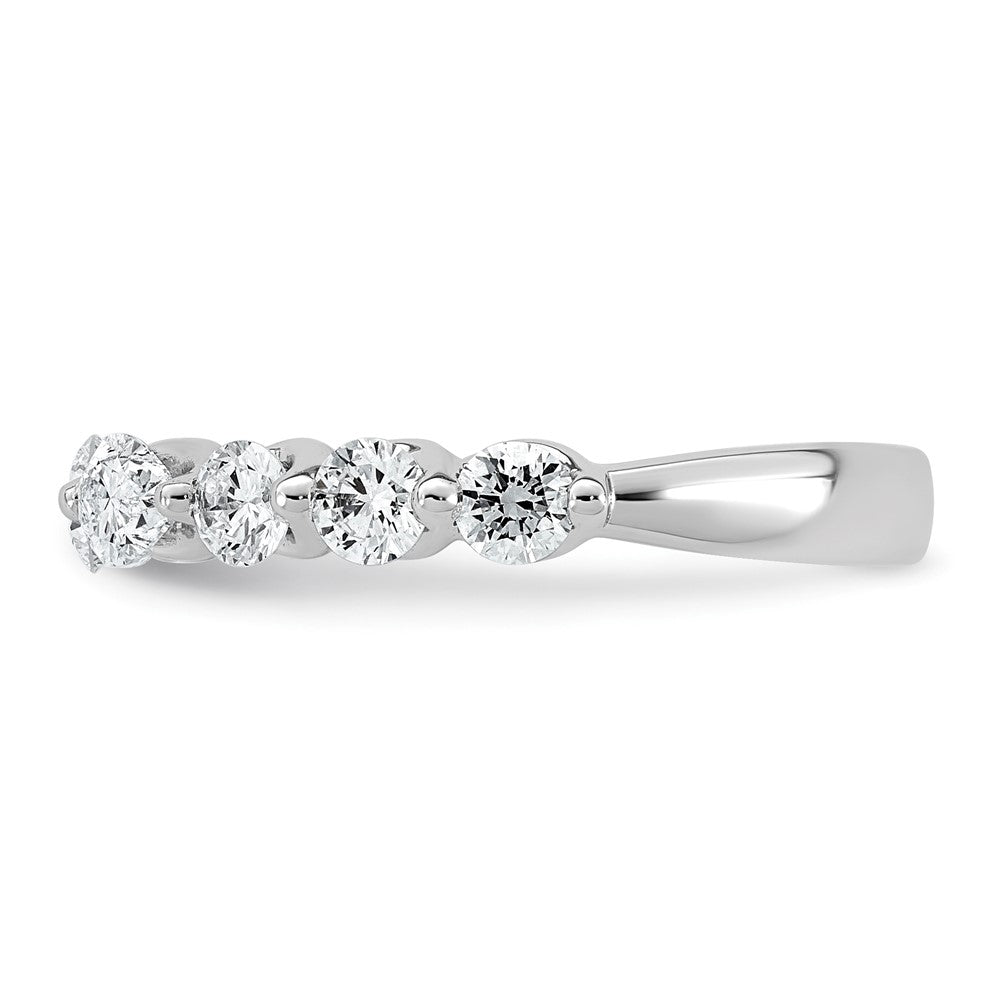 14kw 1 1/4ct Lab Grown Dia VS+ F+ Round & Pear Comp Wedding Band