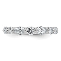 14kw 1 1/4ct Lab Grown Dia VS+ F+ Round & Pear Comp Wedding Band