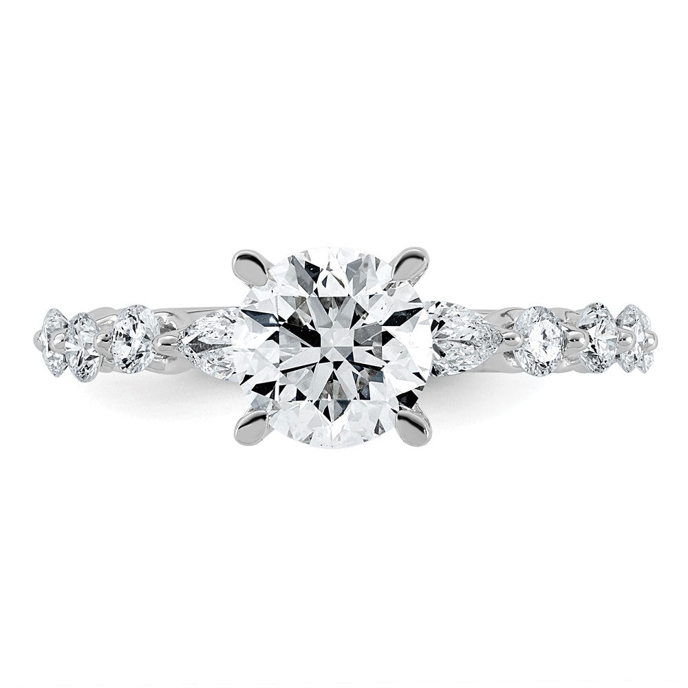 14kw 2 1/4ct Cert. Rd Ctr Lab Grown Dia VS+ F+ Comp. Eng Ring