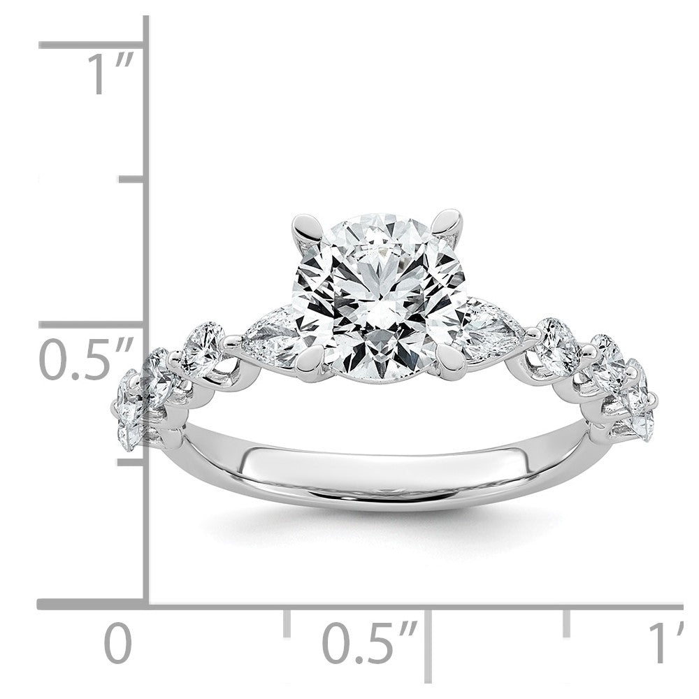 14kw 2 1/4ct Cert. Rd Ctr Lab Grown Dia VS+ F+ Comp. Eng Ring