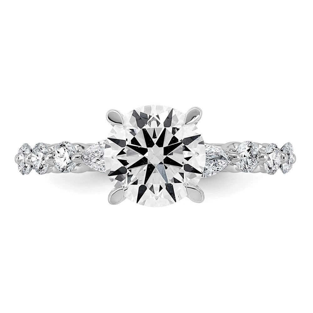 14kw 2 3/4ct Cert. Rd Ctr Lab Grown Dia VS+ F+ Comp. Eng Ring