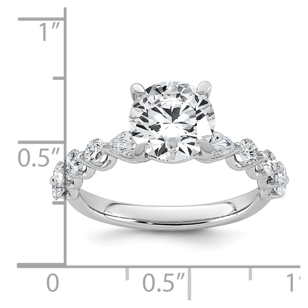 14kw 2 3/4ct Cert. Rd Ctr Lab Grown Dia VS+ F+ Comp. Eng Ring