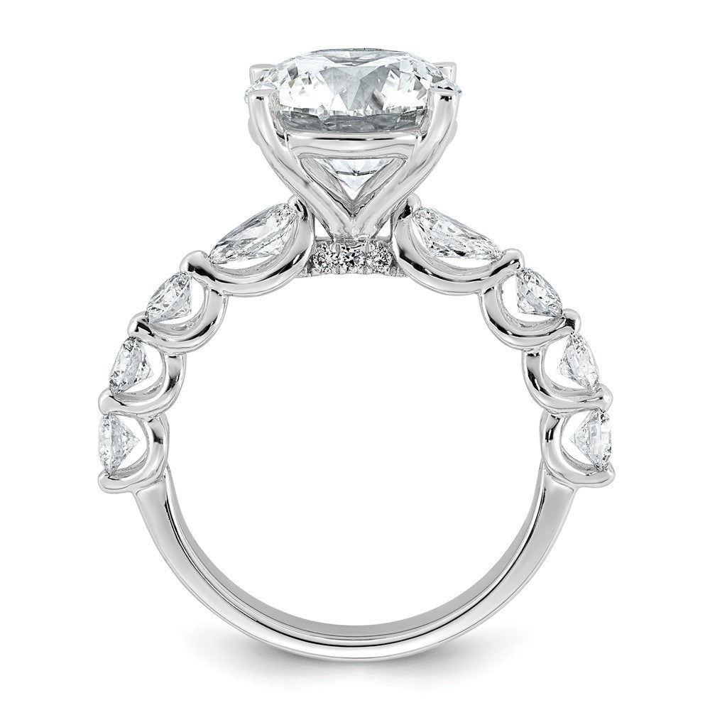 14kw 5 1/8ct Cert. Rd Ctr Lab Grown Dia VS+ F+ Comp. Eng Ring
