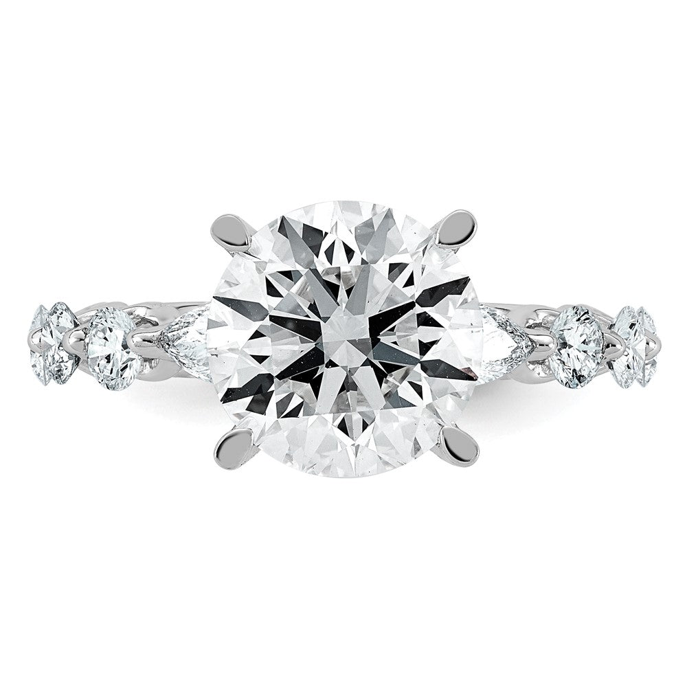 14kw 5 1/8ct Cert. Rd Ctr Lab Grown Dia VS+ F+ Comp. Eng Ring
