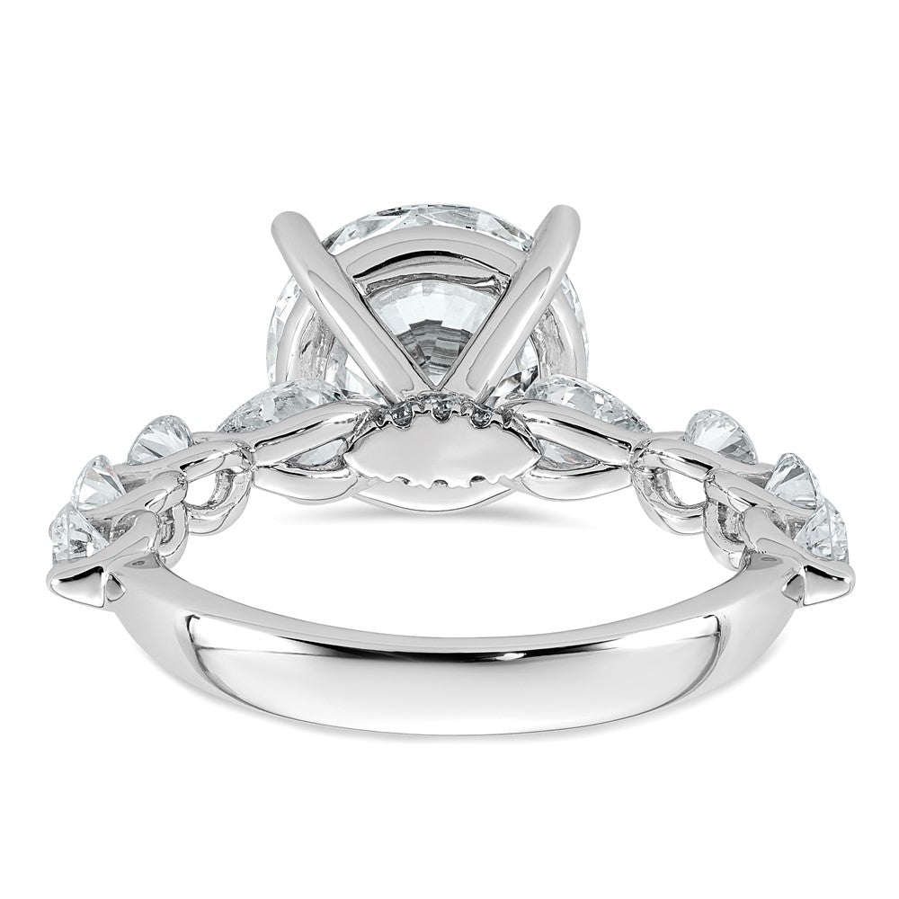 14kw 5 1/8ct Cert. Rd Ctr Lab Grown Dia VS+ F+ Comp. Eng Ring