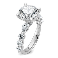 14kw 5 1/8ct Cert. Rd Ctr Lab Grown Dia VS+ F+ Comp. Eng Ring