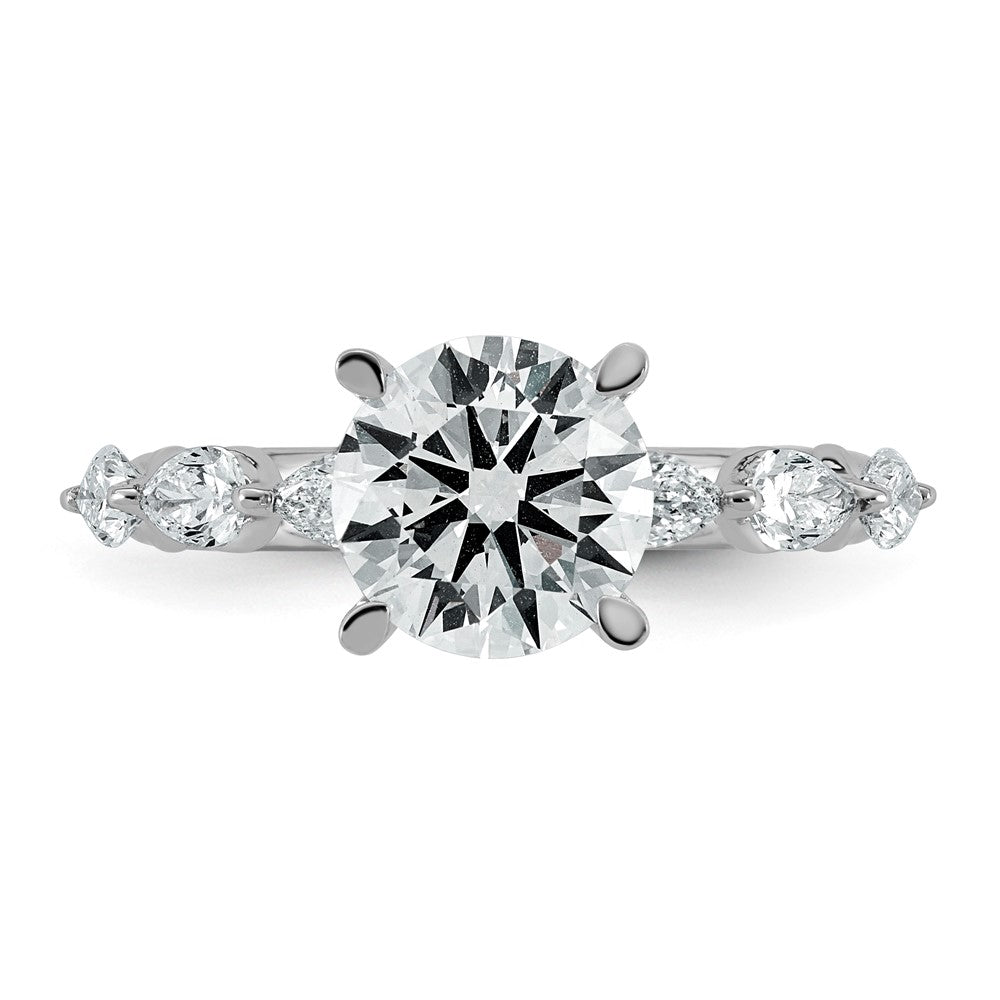 14kw 2 3/4ct Cert Rd Ctr Lab Grown Dia VS+ F+ Comp. Eng Ring