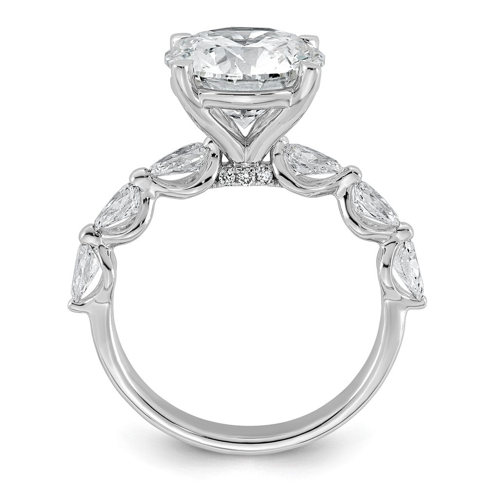 14kw 4 7/8ct Cert Rd Ctr Lab Grown Dia VS+ F+ Comp. Eng Ring