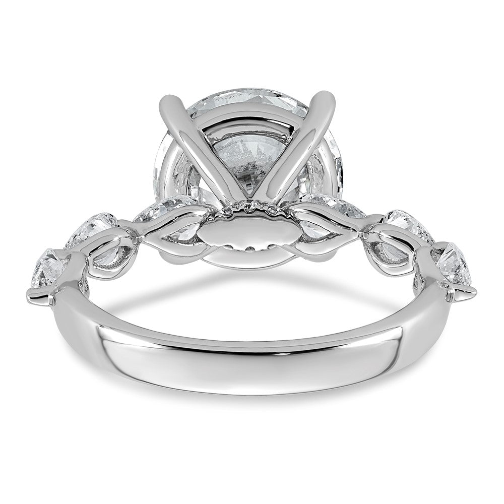 14kw 4 7/8ct Cert Rd Ctr Lab Grown Dia VS+ F+ Comp. Eng Ring
