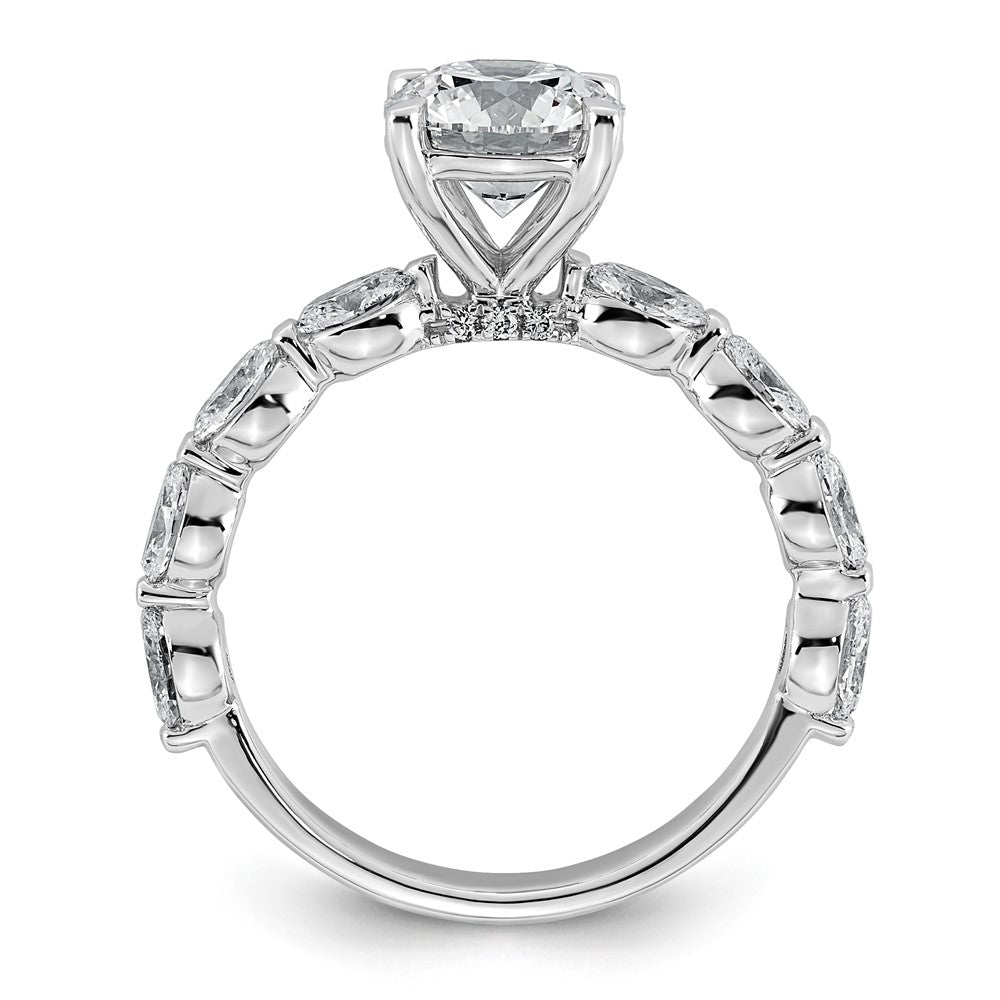 14kw 2 5/8ct Cert Rd Ctr Lab Grown Dia VS+ F+ Comp. Eng Ring