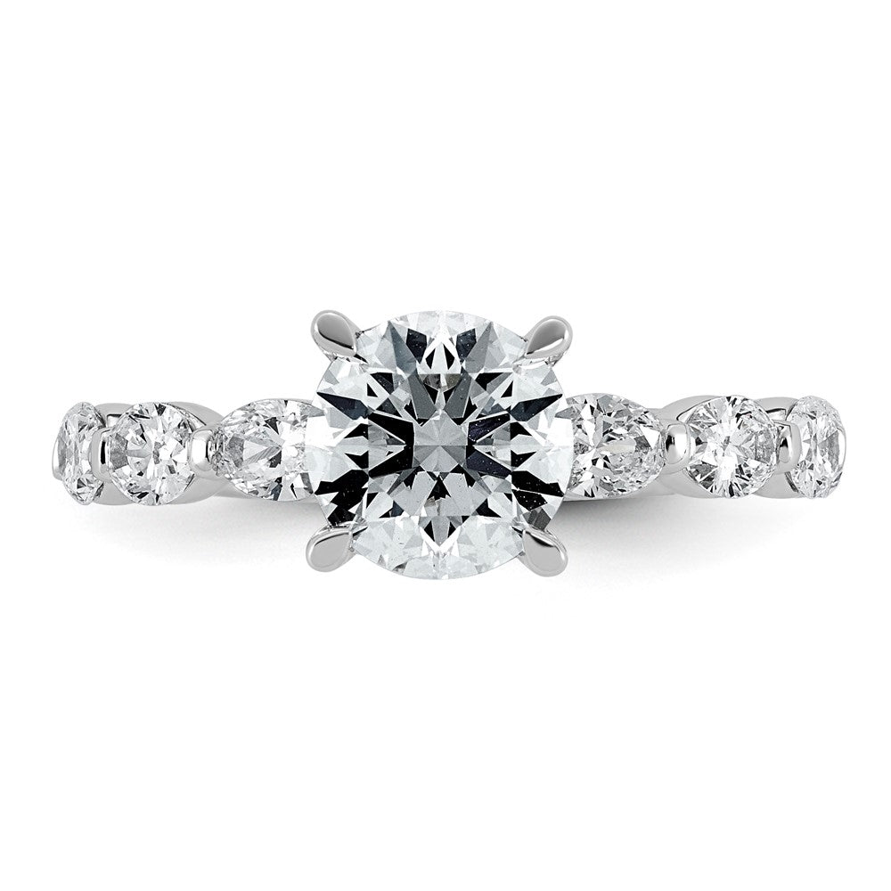 14kw 2 5/8ct Cert Rd Ctr Lab Grown Dia VS+ F+ Comp. Eng Ring