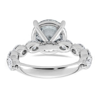 14kw 5 1/2ct Cert Rd Ctr Lab Grown Dia VS+ F+ Comp. Eng Ring