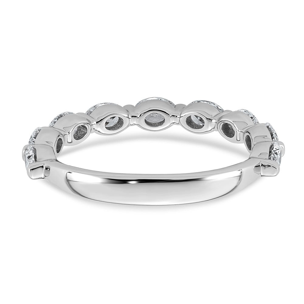 14kw 1 1/5ct Lab Grown Dia VS+ F+ Oval Shape Stones Comp Wedding Band