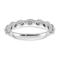 14kw 1 1/5ct Lab Grown Dia VS+ F+ Oval Shape Stones Comp Wedding Band