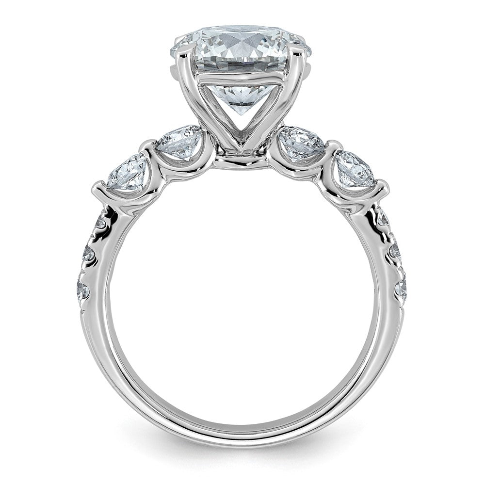 14kw 3 7/8ct Cert Rd Ctr Lab Grown Dia VS+ F+ w/ Round Sides Comp Ring