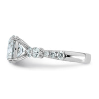 14kw 3 7/8ct Cert Rd Ctr Lab Grown Dia VS+ F+ w/ Round Sides Comp Ring