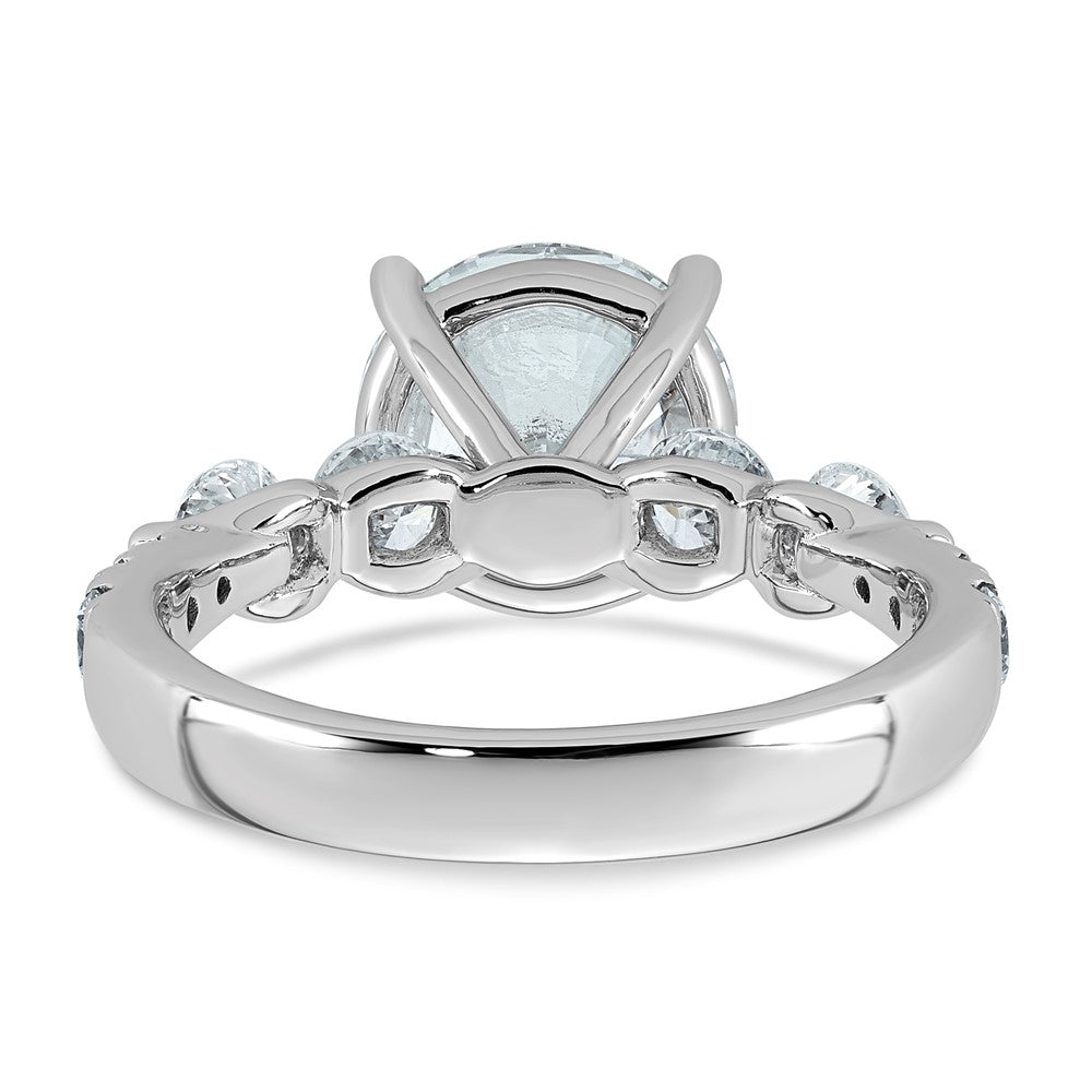 14kw 3 7/8ct Cert Rd Ctr Lab Grown Dia VS+ F+ w/ Round Sides Comp Ring