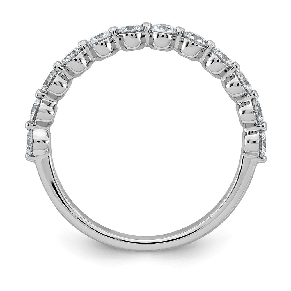 14kw 3/4ct Lab Grown Dia VS+ F+ Round Shape Stones Comp Wedding Band