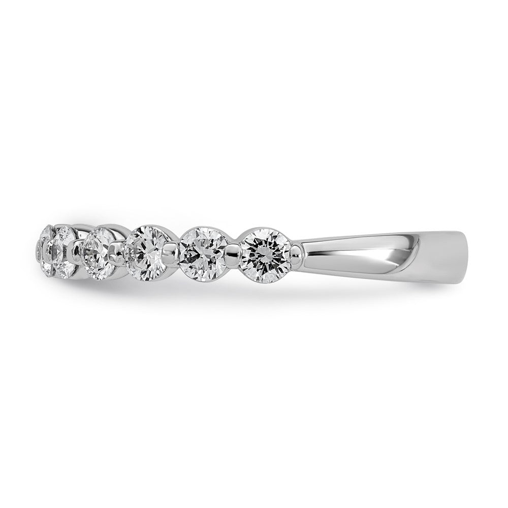 14kw 3/4ct Lab Grown Dia VS+ F+ Round Shape Stones Comp Wedding Band