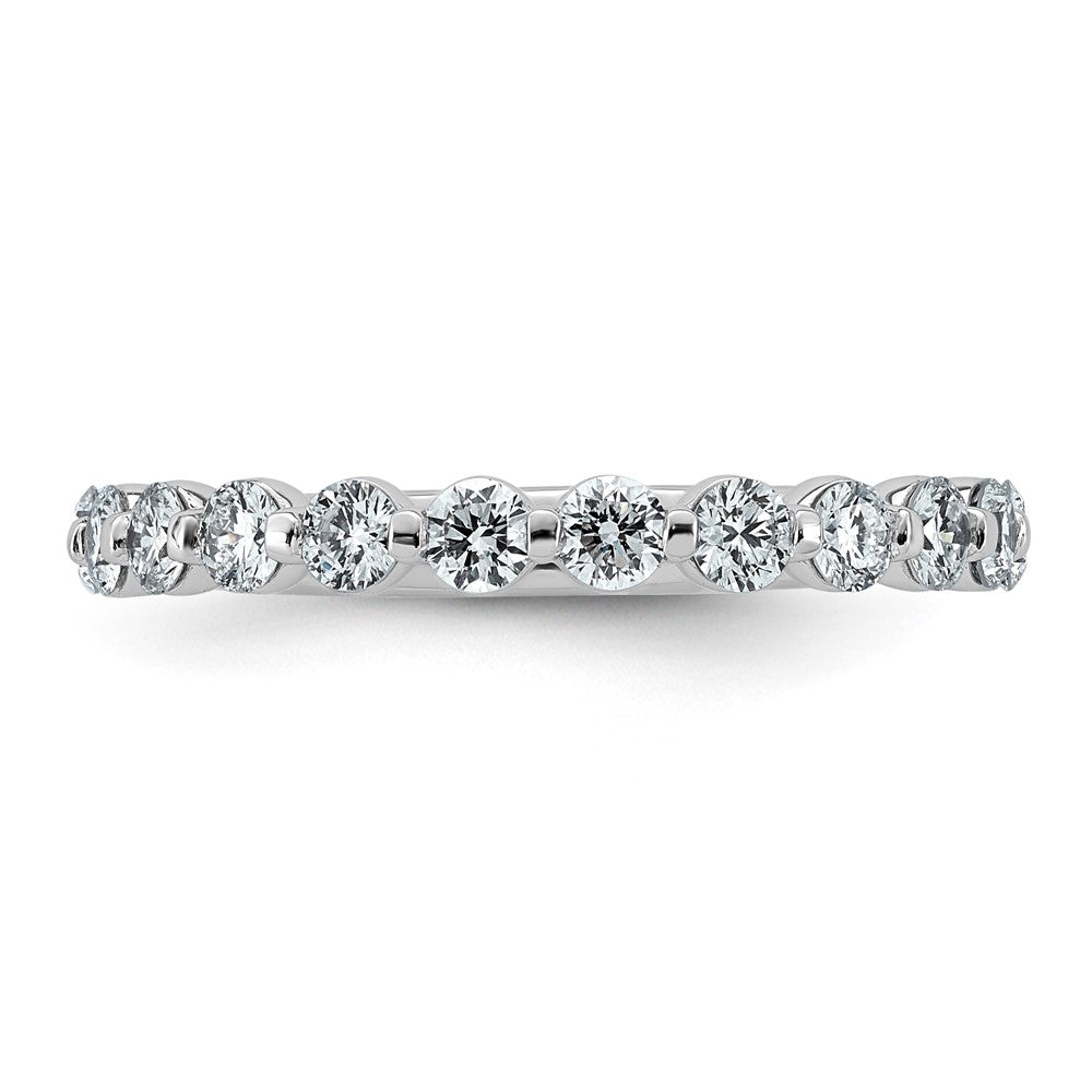 14kw 3/4ct Lab Grown Dia VS+ F+ Round Shape Stones Comp Wedding Band
