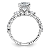14kw 2 1/3ct Cert Rd Ctr Lab Grown Dia VS+ F+ w/ Round Sides Comp Ring