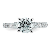 14kw 2 1/3ct Cert Rd Ctr Lab Grown Dia VS+ F+ w/ Round Sides Comp Ring