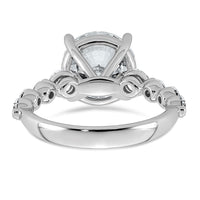 14kw 5ct Certified Rd Ctr Lab Grown Dia VS+ F+ w/ Round Sides Comp Ring