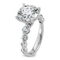 14kw 5ct Certified Rd Ctr Lab Grown Dia VS+ F+ w/ Round Sides Comp Ring