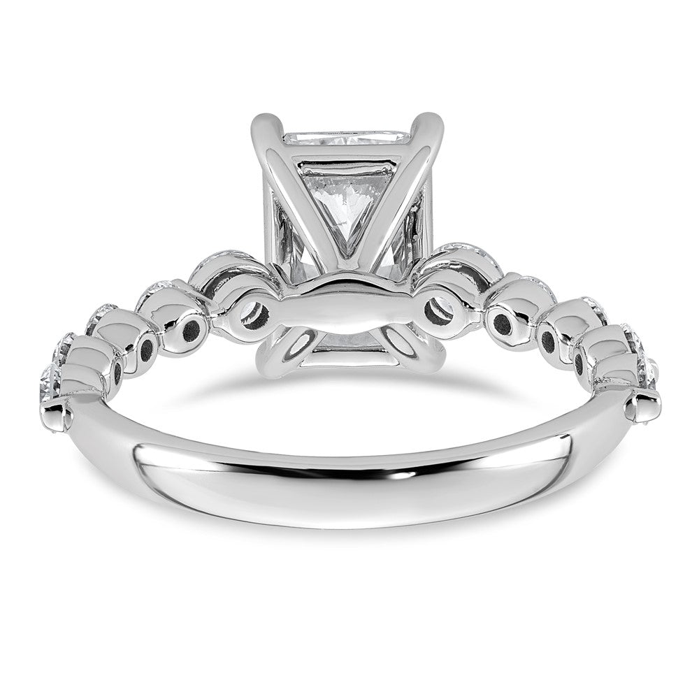 14kw 2 3/4ct Cert Radiant LabGrown Dia VS+ F+ w/ Round Sides Comp Ring
