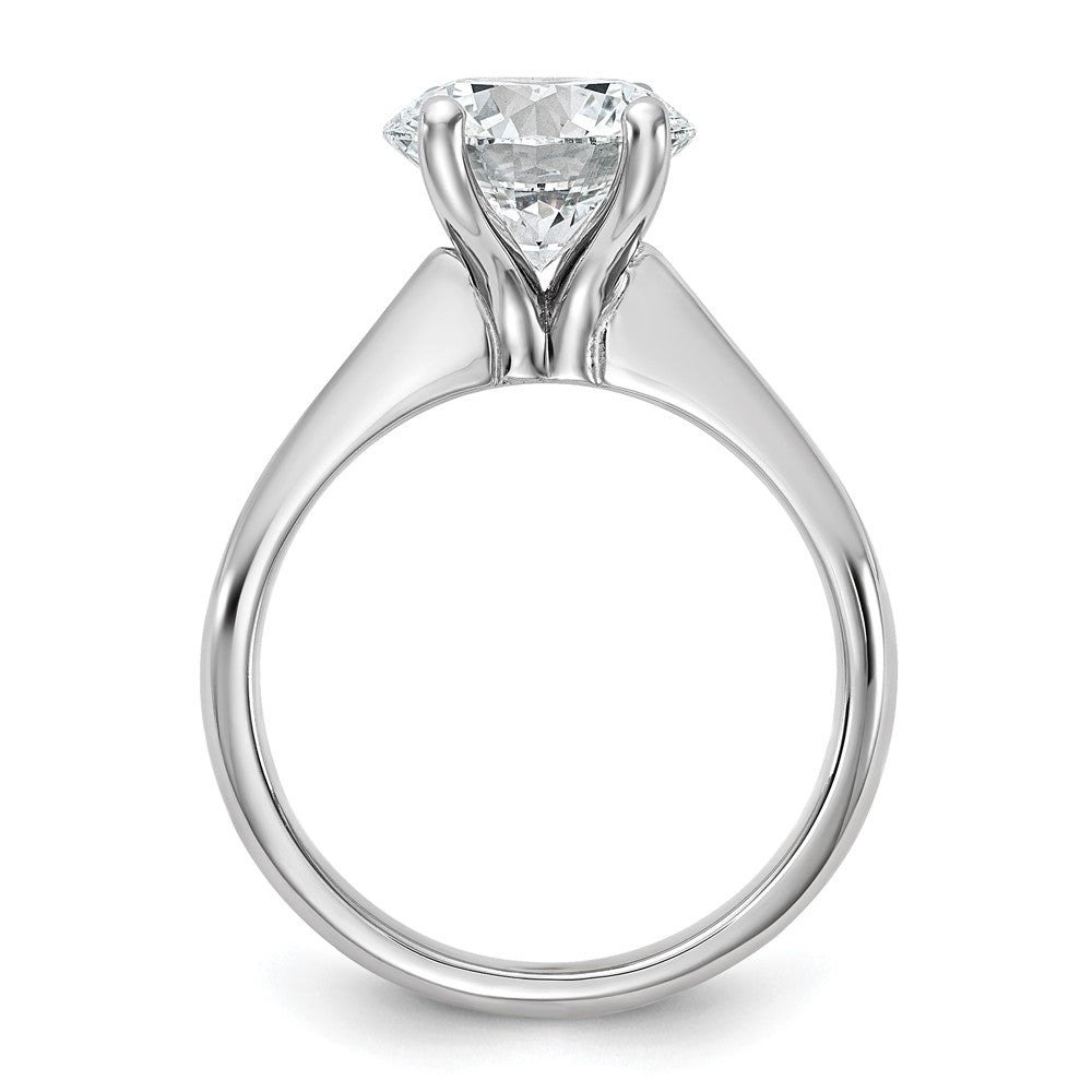 14kw 3ct Cert Lab Grown VS+ F+ Round 8X Comp Diamond Ring