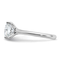 14kw 3ct Cert Lab Grown VS+ F+ Round 8X Comp Diamond Ring